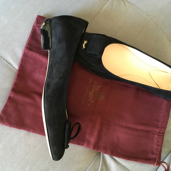 NWOT Black Suede Bruno Magli Dress Flats - Picture 4 of 6